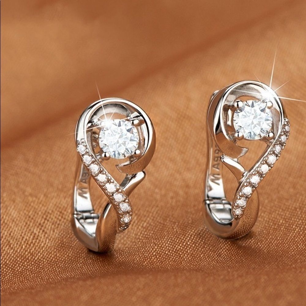 + Beautiful White Gold Earrings
